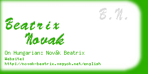beatrix novak business card